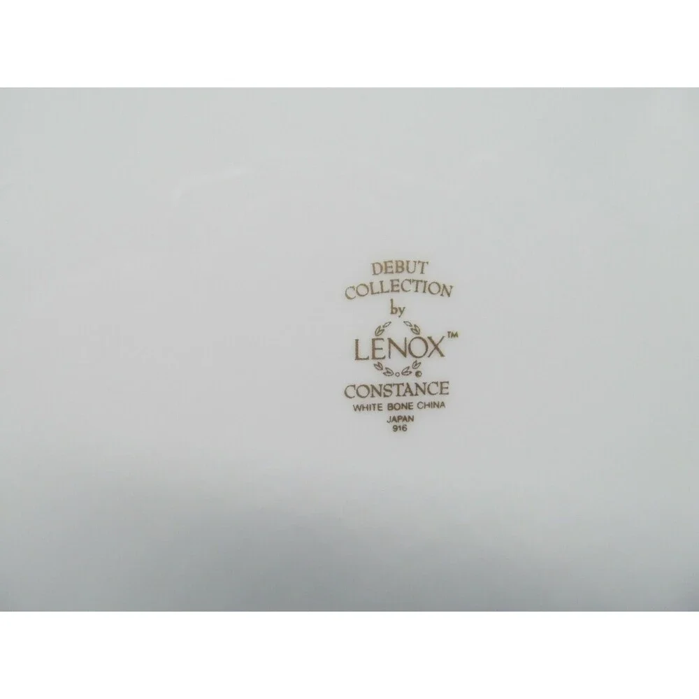Lenox Debut Collection Constance White Bone China Dinner Plate Japan Set of 2